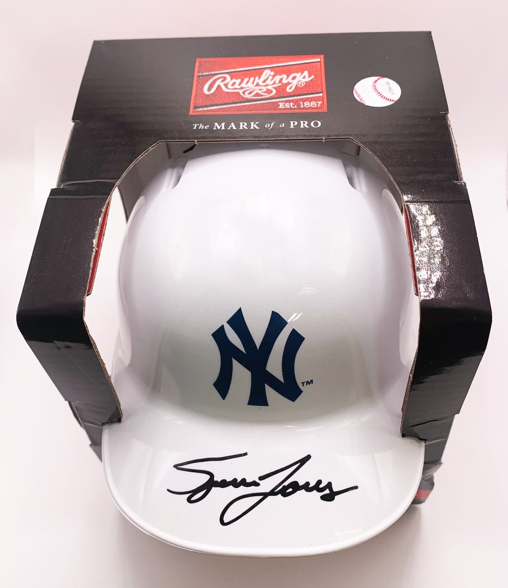 Spencer Jones Autographed Yankees Mini Helmet (Fanatics