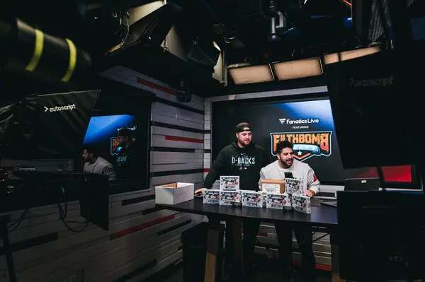 Owner Stephen Abbondandolo and President John Yohe live in the Fanatics Live studio