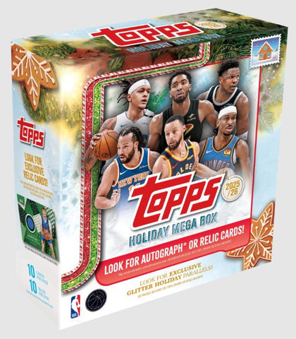 2025-26 Topps Holiday Mega Boxes NBA 5 Case Pick Your Team - 100 Boxes - Mavericks FREE!!!