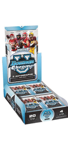 2025 Bowman Chrome University Football 12 Box Full Case Pick Your Team  -  A4377