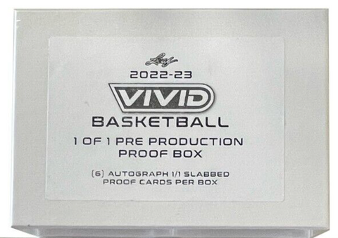 2022/23 Leaf Vivid Basketball Pre Production Proof 1/1 Hobby Box- SEALED PRODUCT
