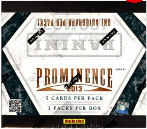 2013 Panini Prominence Football Hobby Box SEALED PRODUCT